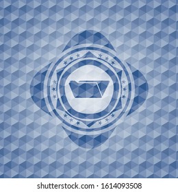 folder icon inside blue hexagon emblem.