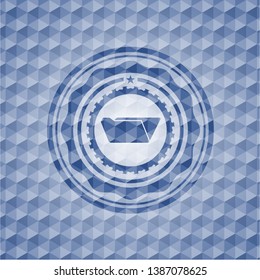 folder icon inside blue polygonal badge.