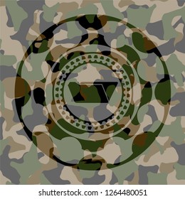 folder icon inside camouflage emblem
