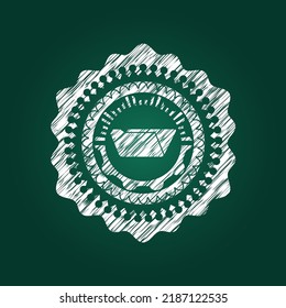 icono de carpeta dentro del emblema de pizarra escrito en una pizarra. 