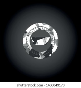 folder icon inside grey camo emblem