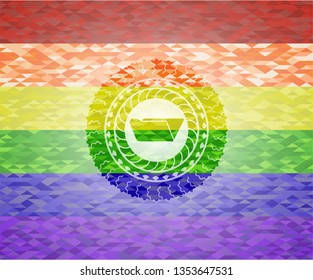 folder icon inside lgbt colors emblem 
