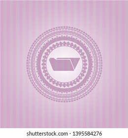 folder icon inside pink icon or emblem