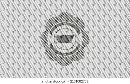 Ordnersymbol in silbernem Farbzeichen. Skaliert Muster. Vektorgrafik. Detaillierte Angaben. 