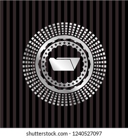 folder icon inside silvery badge