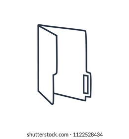 Folder icon. Isolated dossier and folder icon line style. Premium quality vector symbol drawing concept for your logo web mobile app UI design.