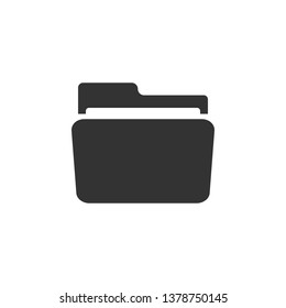 Folder icon isolated. Flat design. Vector Illustration