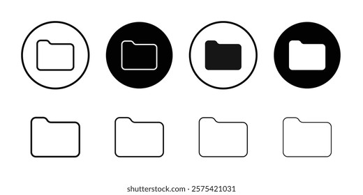 Folder icon Isolated flat vector in outline