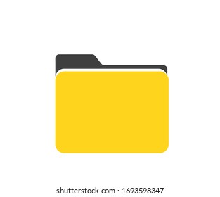 icono de carpeta aislado en fondo blanco, símbolo vector de carpeta