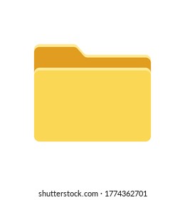 Folder icon isolated on white background. Archive, document. Vector illustration.