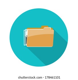Folder icon, isolated on white background