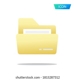 Folder icon isolated on white background.