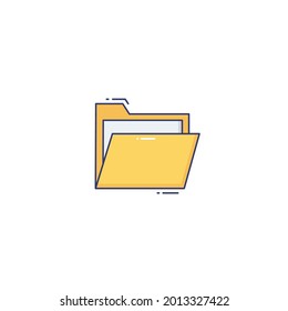 folder Icon Isolated On White Background