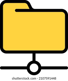 Icono de carpeta aislado en fondo blanco. Ilustración vectorial. Eps10. Icono de vector para el diseño y aplicación de sitios web