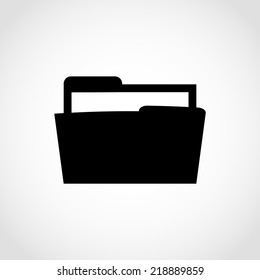Folder Icon Isolated on White Background