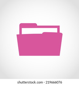 Folder Icon Isolated on White Background