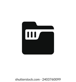 Icono de carpeta aislado en fondo blanco