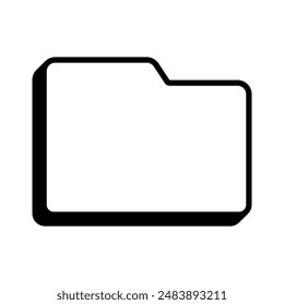 Folder icon isolated on white background. Vector illustration