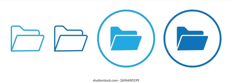 Ordnersymbol einzeln auf weißem Hintergrund. Ordner- und Dokumentsymbol. Archivsymbol, Vektorgrafik