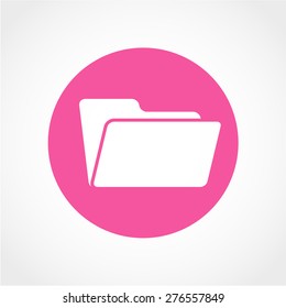 Folder Icon Isolated on White Background
