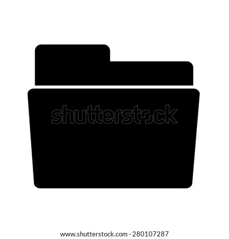 Folder Icon Isolated On White Background Stock Vector (Royalty Free