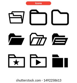 folder icon isolated sign symbol vector illustration - Collection of high quality black style vector icons
