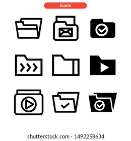 folder icon isolated sign symbol vector illustration - Collection of high quality black style vector icons
