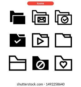 folder icon isolated sign symbol vector illustration - Collection of high quality black style vector icons
