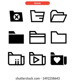 folder icon isolated sign symbol vector illustration - Collection of high quality black style vector icons
