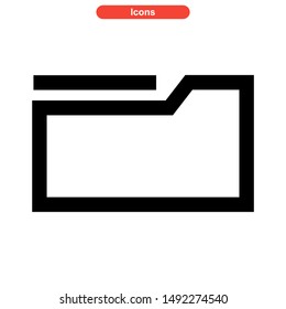 folder icon isolated sign symbol vector illustration - high quality black style vector icons
