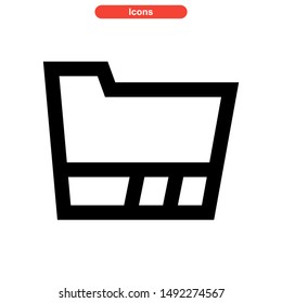 folder icon isolated sign symbol vector illustration - high quality black style vector icons

