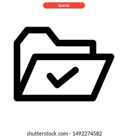 folder icon isolated sign symbol vector illustration - high quality black style vector icons
