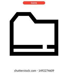 folder icon isolated sign symbol vector illustration - high quality black style vector icons
