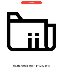 folder icon isolated sign symbol vector illustration - high quality black style vector icons
