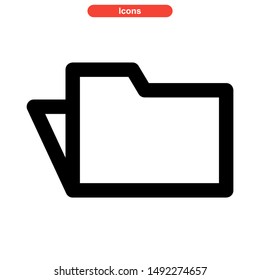 folder icon isolated sign symbol vector illustration - high quality black style vector icons
