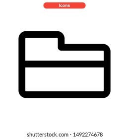 folder icon isolated sign symbol vector illustration - high quality black style vector icons
