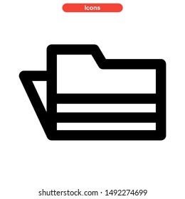 folder icon isolated sign symbol vector illustration - high quality black style vector icons
