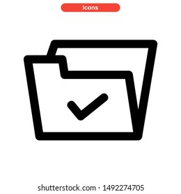 folder icon isolated sign symbol vector illustration - high quality black style vector icons

