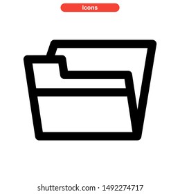 folder icon isolated sign symbol vector illustration - high quality black style vector icons
