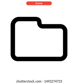folder icon isolated sign symbol vector illustration - high quality black style vector icons
