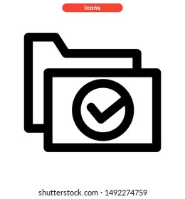 folder icon isolated sign symbol vector illustration - high quality black style vector icons
