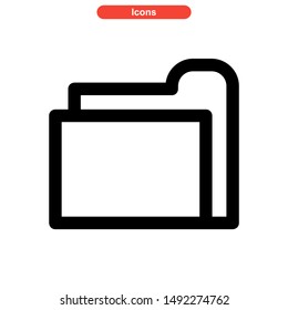 folder icon isolated sign symbol vector illustration - high quality black style vector icons
