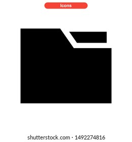 folder icon isolated sign symbol vector illustration - high quality black style vector icons
