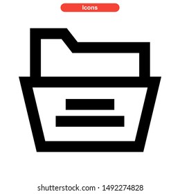 folder icon isolated sign symbol vector illustration - high quality black style vector icons
