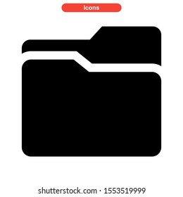 folder icon isolated sign symbol vector illustration - high quality black style vector icons
