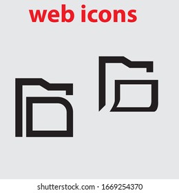 icono de carpeta aislado símbolo de signo ilustración vectorial ilustración - iconos de vectores de estilo negro de alta calidad. pasos