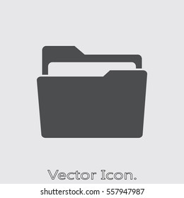 Folder icon isolated sign symbol and flat style for app, web and digital design. Vector illustration.