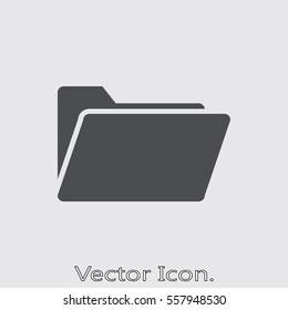 Folder icon isolated sign symbol and flat style for app, web and digital design. Vector illustration.