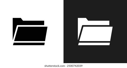 Icono de carpeta Vector de arte de línea
