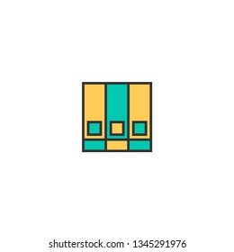 folder icon line design. Business icon vector illustration